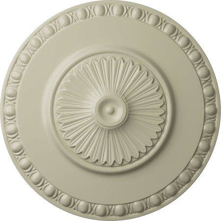Ekena Millwork Lyon Ceiling Medallion (Fits Canopies up to 3 5/8"), Hand-Painted Clear Yellow, 23 1/2"OD x 3 1/4"P CM23LYCYF